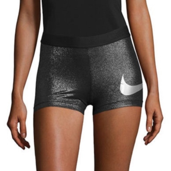 nike training 3 inch shorts in black sparkle print